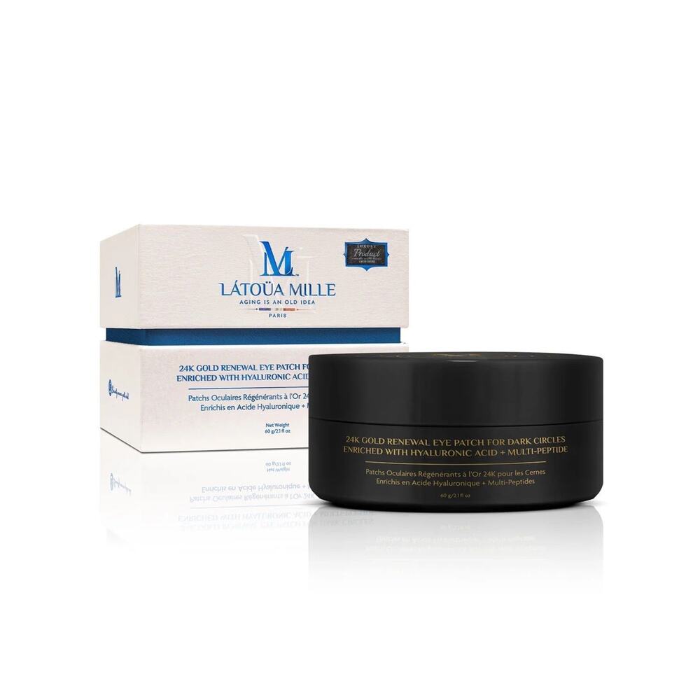 24K Gold Eye Patch for Dark Circles with Hyaluronic Acid + Multi-Peptide